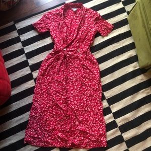 Vintage Floral Print Dress